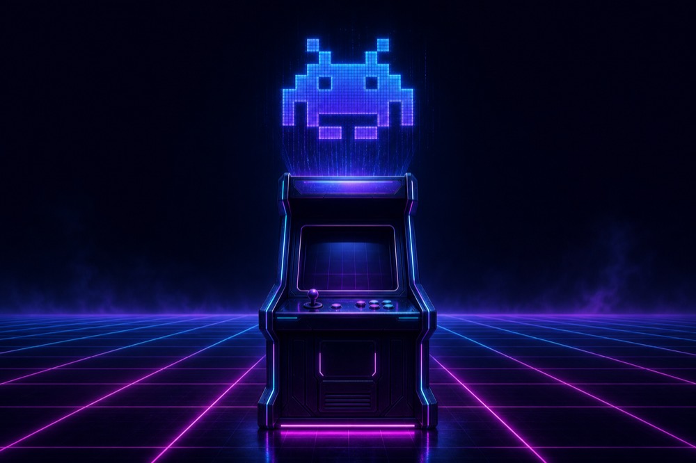 ネオンのアーケードゲーム